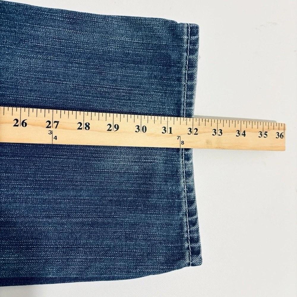 Reclaim Regular Straight Blue Jeans Mens 32x32 Contrast Stitching Whiskering